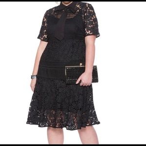 Eloquii Short Sleeve Lace Dress